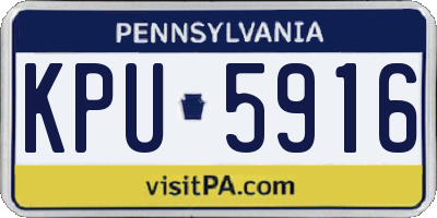 PA license plate KPU5916