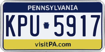 PA license plate KPU5917
