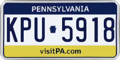 PA license plate KPU5918