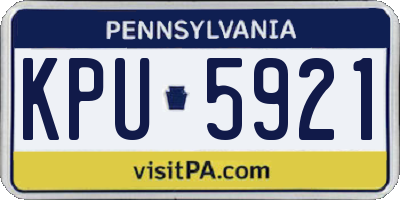 PA license plate KPU5921