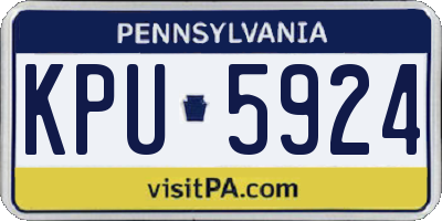 PA license plate KPU5924