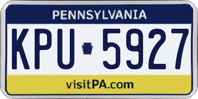 PA license plate KPU5927