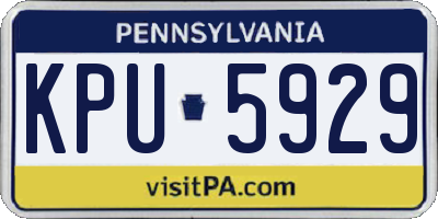 PA license plate KPU5929