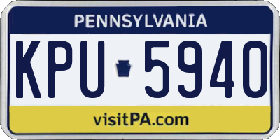 PA license plate KPU5940
