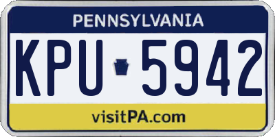PA license plate KPU5942