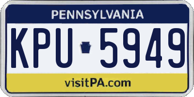 PA license plate KPU5949