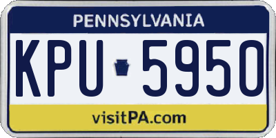 PA license plate KPU5950