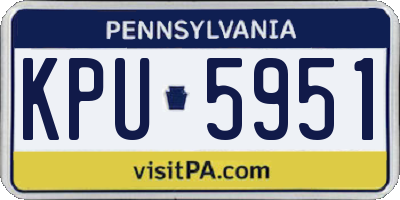 PA license plate KPU5951