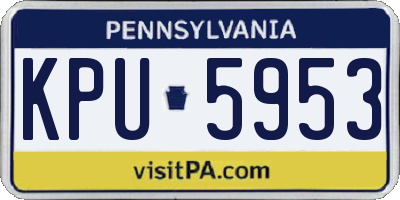 PA license plate KPU5953