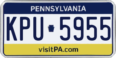 PA license plate KPU5955