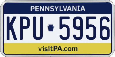 PA license plate KPU5956