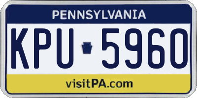PA license plate KPU5960