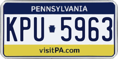 PA license plate KPU5963