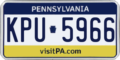 PA license plate KPU5966