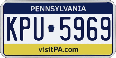 PA license plate KPU5969
