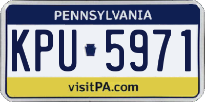 PA license plate KPU5971