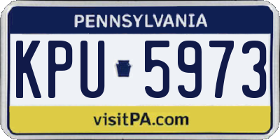 PA license plate KPU5973