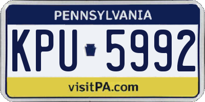 PA license plate KPU5992