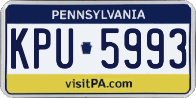 PA license plate KPU5993