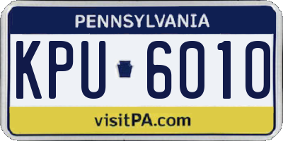 PA license plate KPU6010
