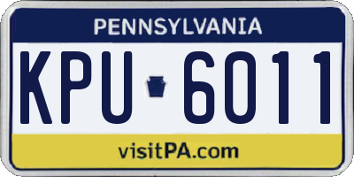 PA license plate KPU6011