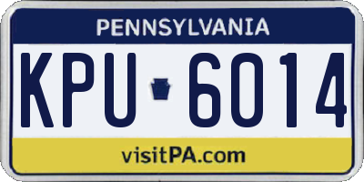 PA license plate KPU6014