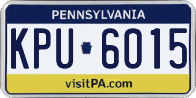 PA license plate KPU6015
