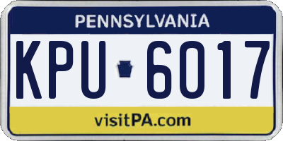 PA license plate KPU6017