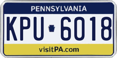PA license plate KPU6018