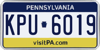 PA license plate KPU6019