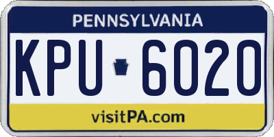 PA license plate KPU6020