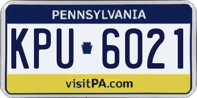 PA license plate KPU6021