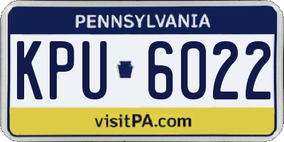 PA license plate KPU6022