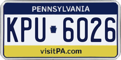 PA license plate KPU6026