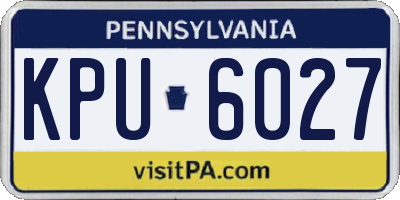 PA license plate KPU6027