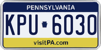 PA license plate KPU6030
