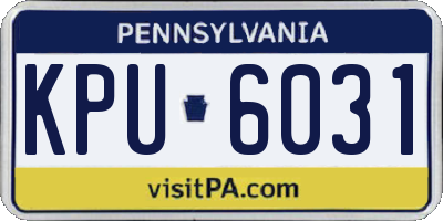 PA license plate KPU6031