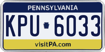 PA license plate KPU6033