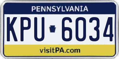 PA license plate KPU6034