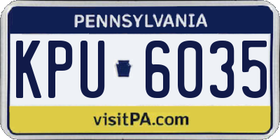 PA license plate KPU6035