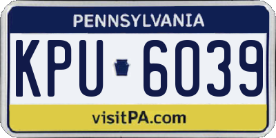 PA license plate KPU6039