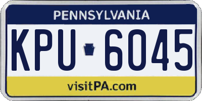 PA license plate KPU6045