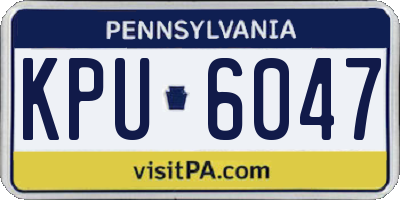 PA license plate KPU6047