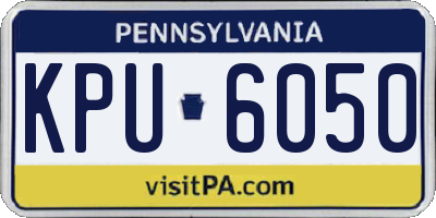PA license plate KPU6050