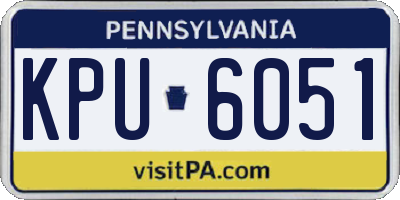 PA license plate KPU6051