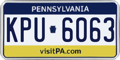 PA license plate KPU6063