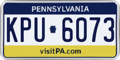 PA license plate KPU6073