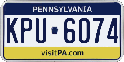 PA license plate KPU6074