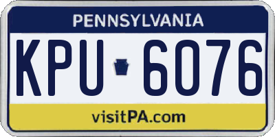 PA license plate KPU6076