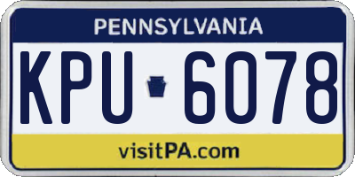 PA license plate KPU6078